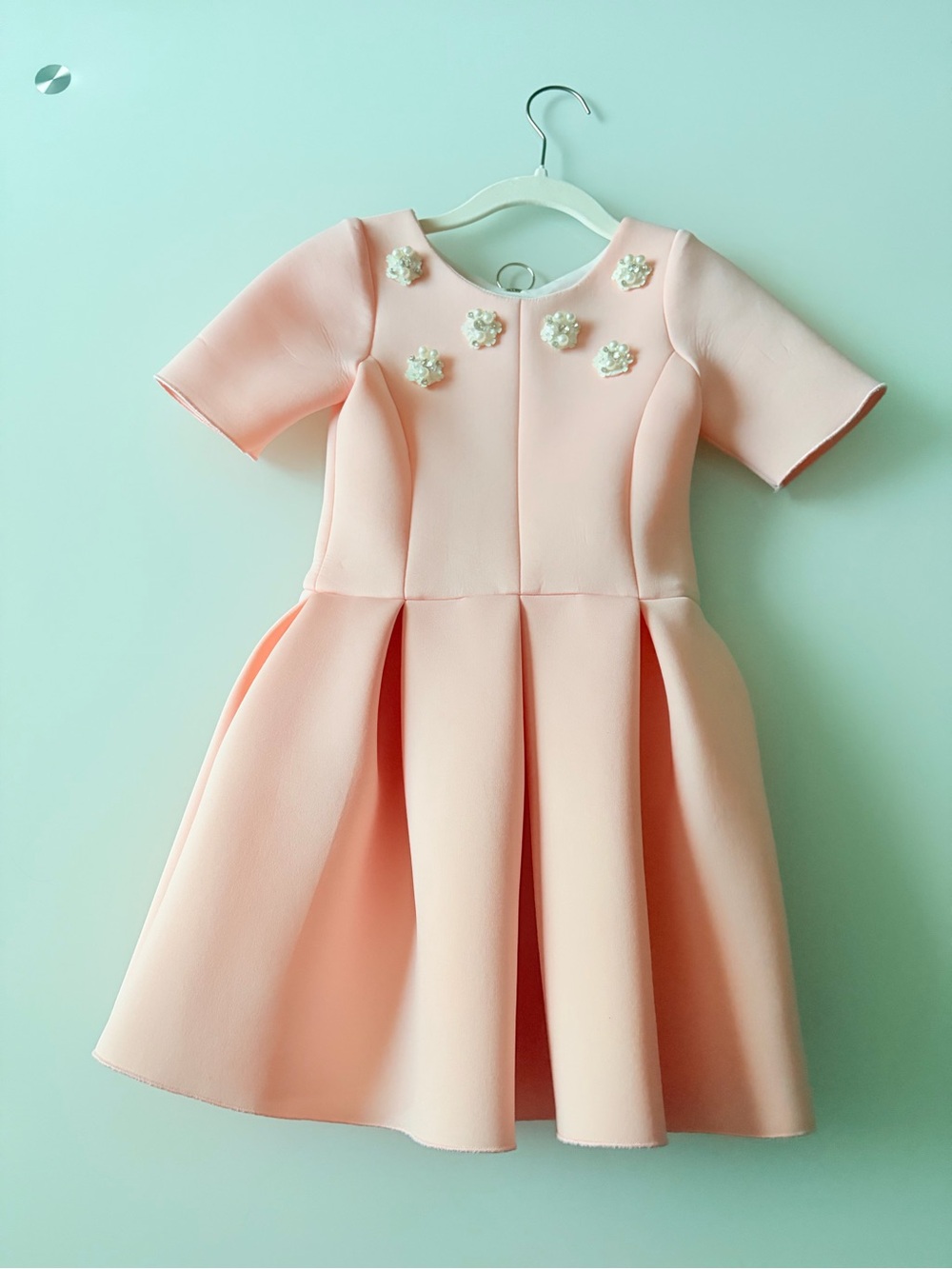 Zoe Ltd Pink  Pearl-Accent Formal Dress for Girls Sz 6